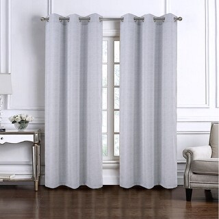 Image showcasing Lava Woven Jacquard Window Panel Set - Bed Bath & Beyond - 40837714