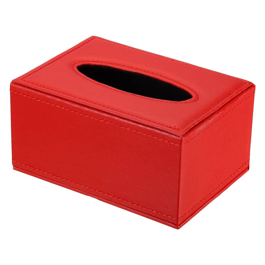 6.7x4.7x3.1" Tissue Box Cover, PVC Leather Waterproof Napkin Dispenser