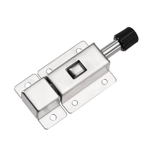 Lot De 2 Verrous à Pêne Dormant Bouton-poussoir Acier Inox - Pour Porte, Sécurité - Neuf