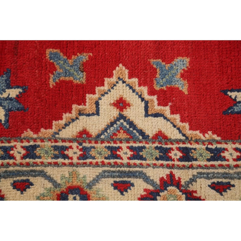 Traditional Kazak Runner Rug Hand-Knotted Wool Carpet - 2'9" x 10'0"