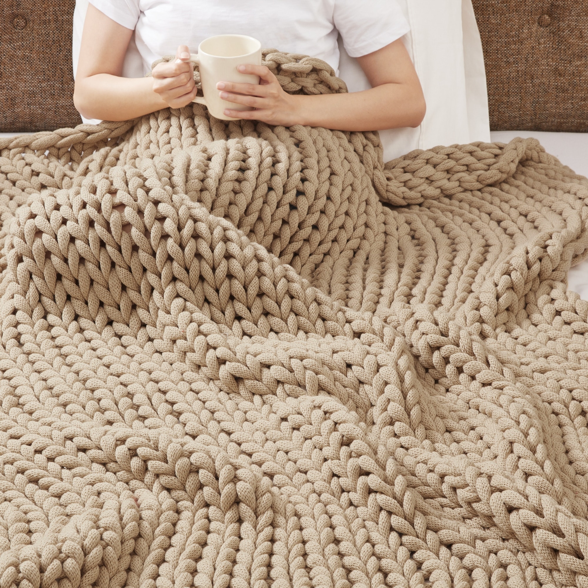 Madison Park Hand Made Chunky Double Knit Throw Blanket On Sale Bed Bath Beyond 25768456
