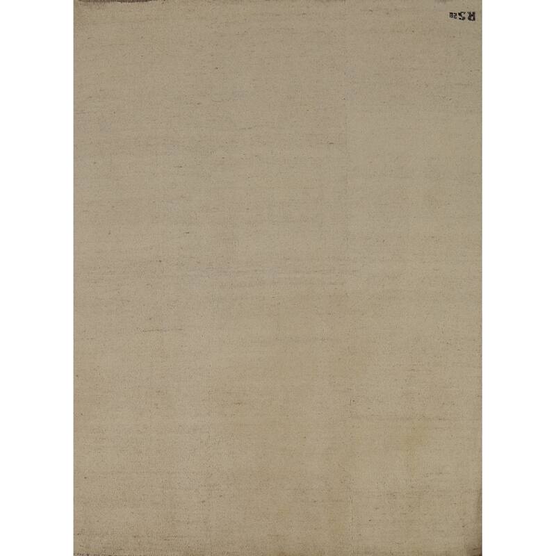 Modern Gabbeh Oriental Area Rug Handmade Solid Wool Carpet - 4'11" x 6'4"