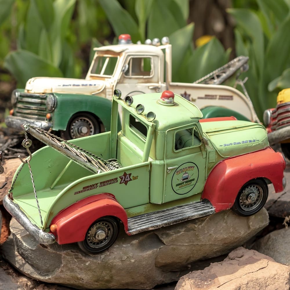 Small Vintage Style Tow Trucks- Assorted Colors