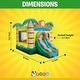 preview thumbnail 2 of 3, Pogo Bounce House Crossover Bounce House with Slide, Tropical Jungle Smiley Face Non-Printed