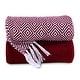 preview thumbnail 16 of 43, Handwoven Luxurious Cotton Sofa Couch Bed Throw Blankets All Season - Set of 2 (50''x60'') Diamond Burgundy