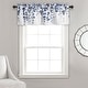 preview thumbnail 8 of 30, Lush Decor Weeping Flower Room Darkening Window Curtain Valance - 52x18 navy & blue