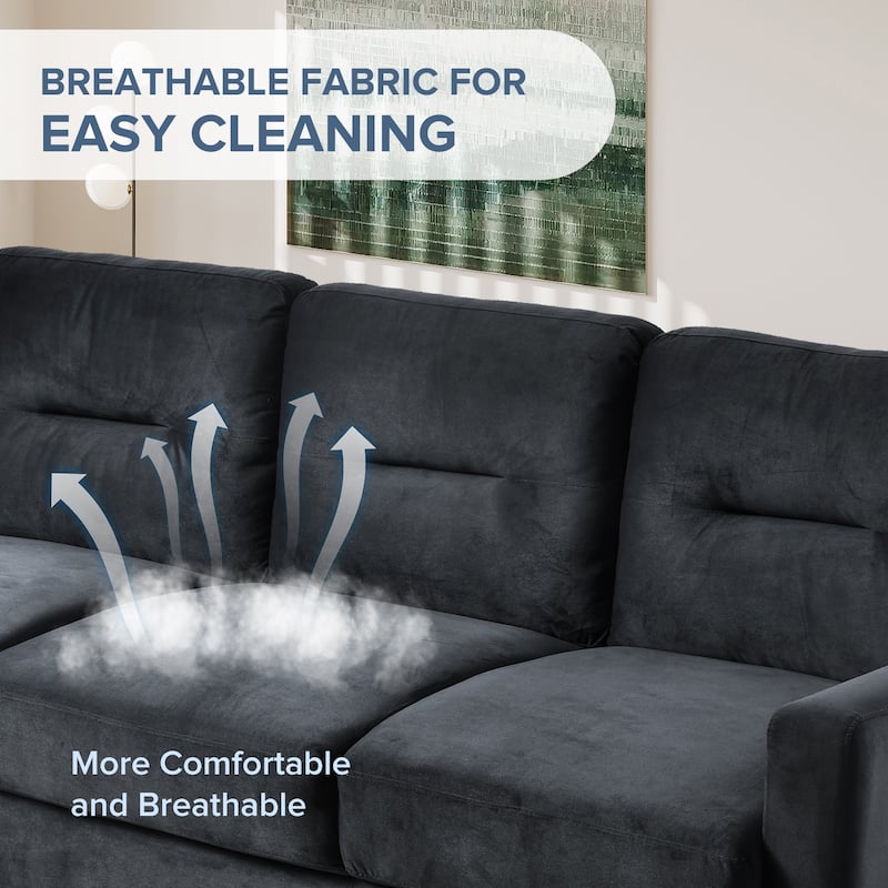 Roomfitters Comfortable Sectional Seater Couch and Sofa Set for Living Room, Bedroom, Office | Small Space Furniture