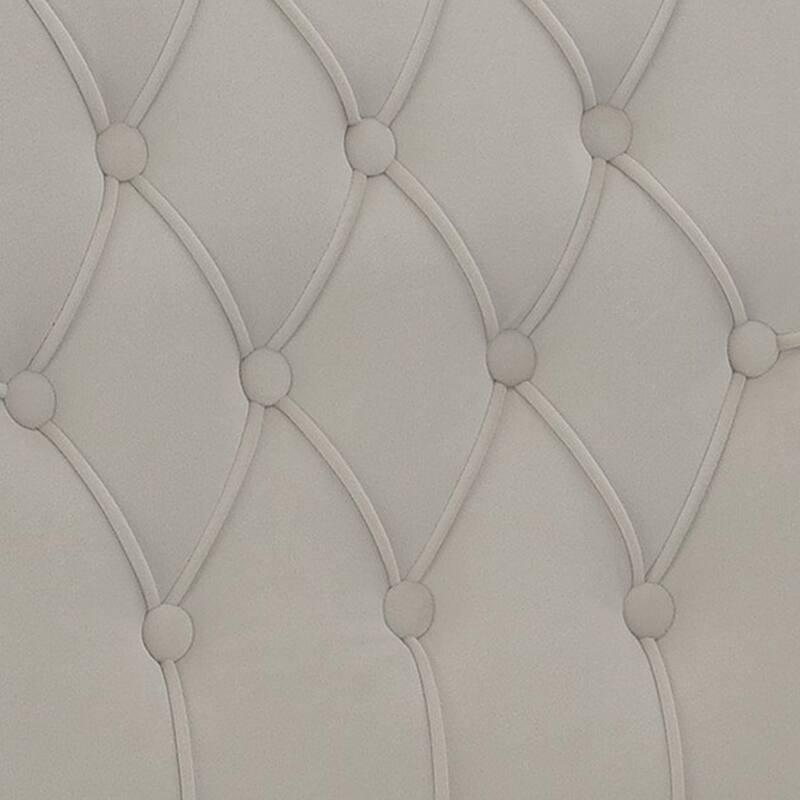 Ali 20 Inch Set of 2 Side Chairs, Light Gray Button Tufted Rolled Back