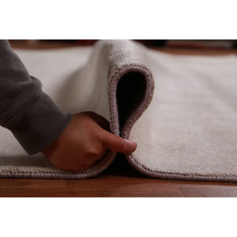 Hand Knotted Oriental 100% Wool Carpet Modern Solid Brown Gabbeh Area Rug - 12' 11'' X 10' 0''