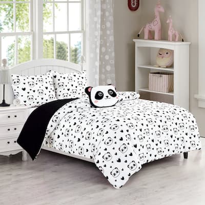 Panda Hearts Twin/Full Size Comforter Set