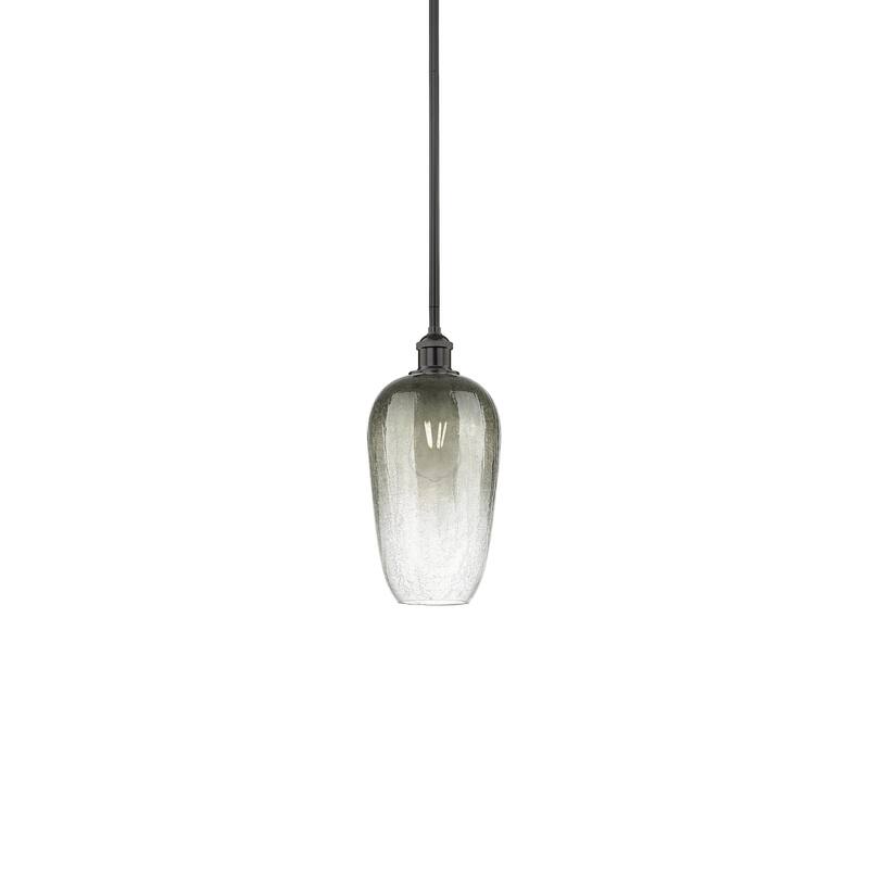 Innovations Lighting 616-1S-15-7 Brookhaven Flute Pendant Brookhaven - Matte Black / Slate
