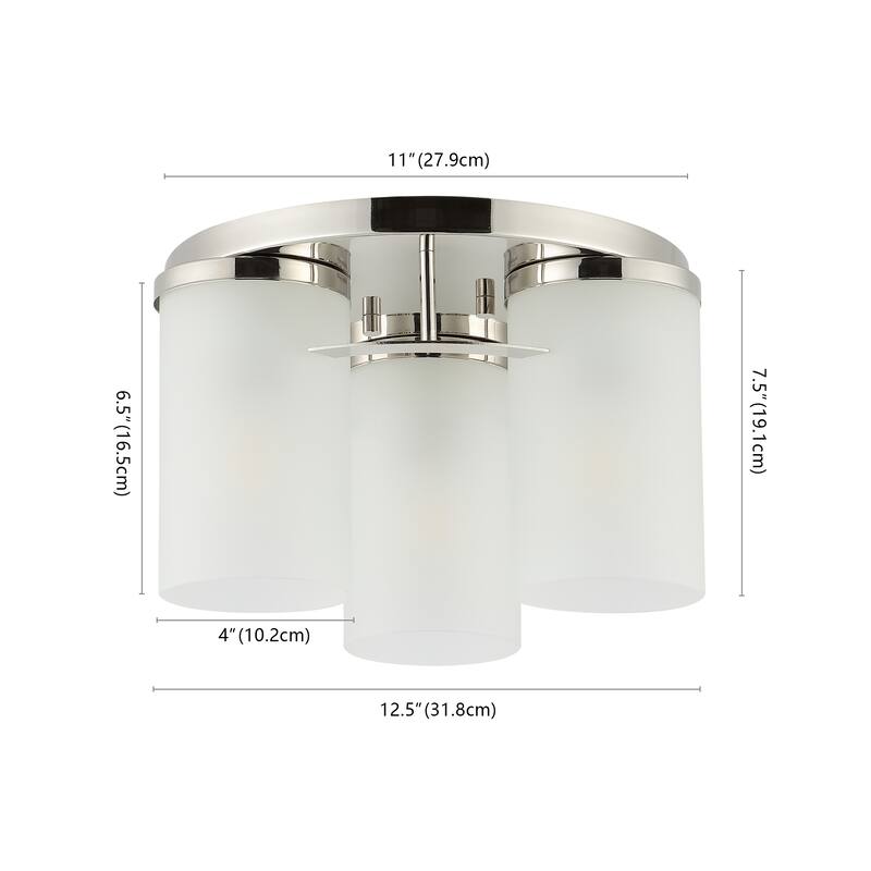 SAFAVIEH Lighting Inha Flush Mount - 12" W x 12" D x 7" H - 12Wx12Dx7H