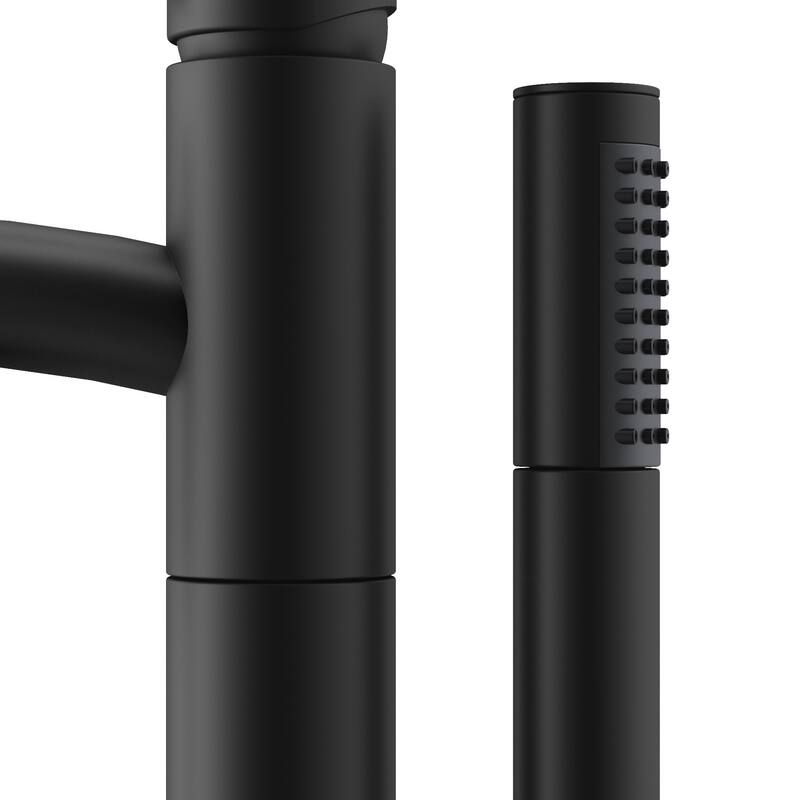 Wyndham Collection Taron Floor Mounted Tub Filler with Built-In