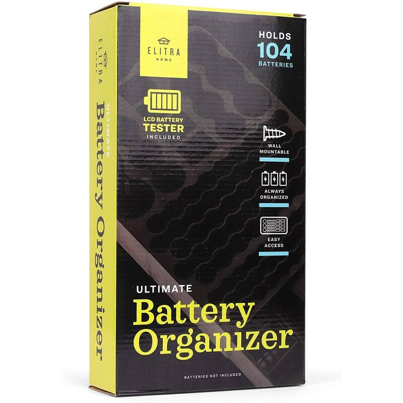ELITRA HOME 180-204 Ultimate Battery Storage Organizer - 104 Batteries