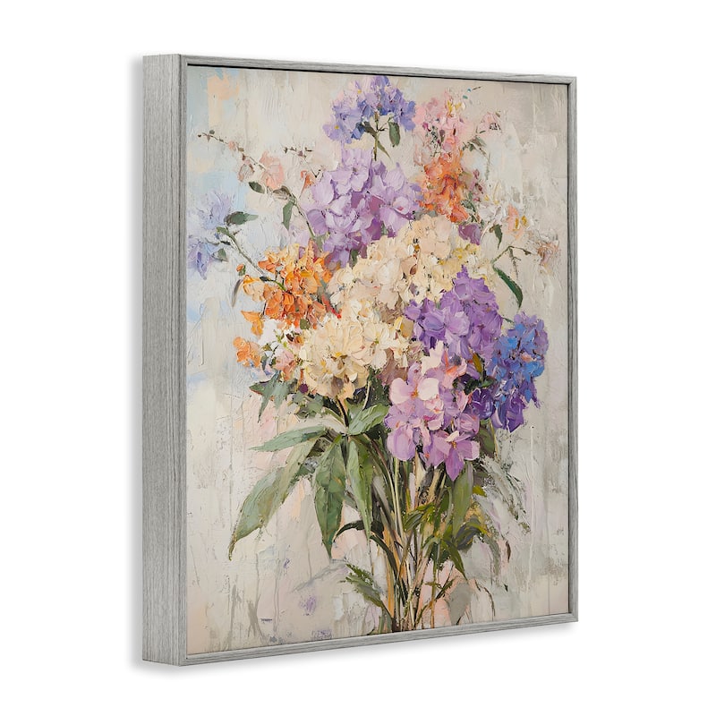 Stupell Abstract Hydrangea Clusters Framed Giclee Art Design By Franklyn Gregory