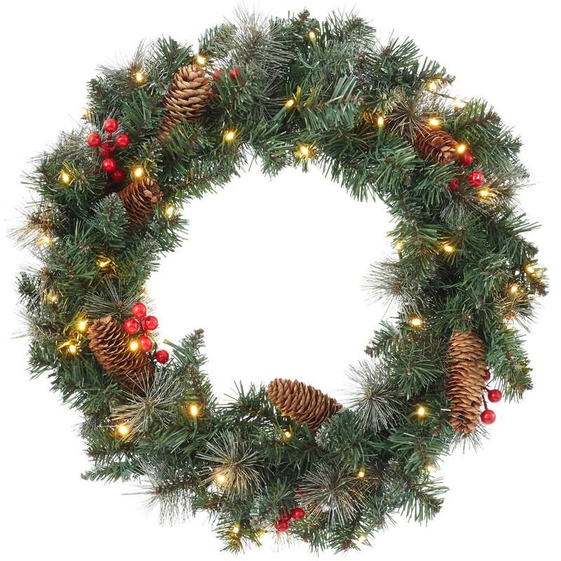 Green Fir Artificial Holiday Christmas Wreath Holiday Décor