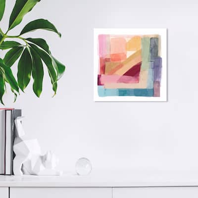 Wynwood Studio Abstract Abstract Tone II Pink and Teal Modern & Contemporary Wall Art Canvas Print