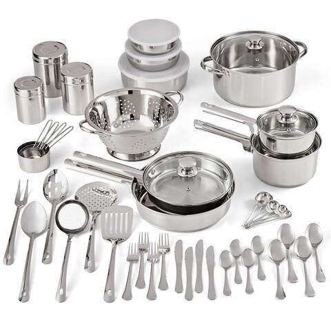 Stainless Steel Cookware and Kitchen Combo Set