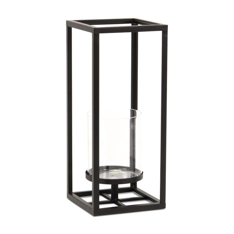 Pembertale Tall Square Black Metal Lantern