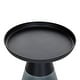 preview thumbnail 3 of 13, Black Titanium Coffee Table with Smoky Gray Glass Base, Round 19x20