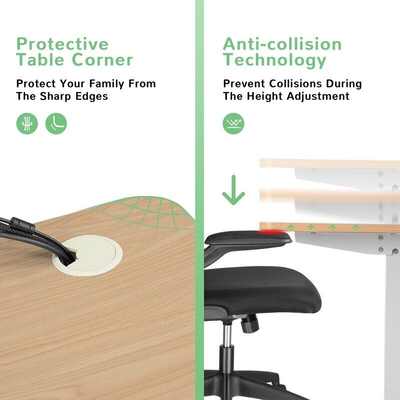 Homall Electric Height Adjustable Standing Desk 55inch eBay