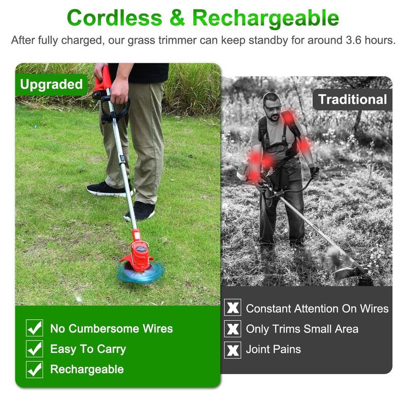 Electric Cordless Grass Trimmer Rechargeable