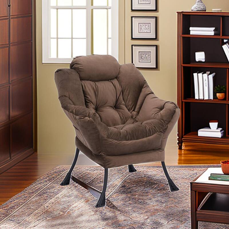 Tufted Accent Chair with Ottoman Cushion Chair Wingback Chair, Upholstered Chairs Lounge Chair with Armrests Side Pocket