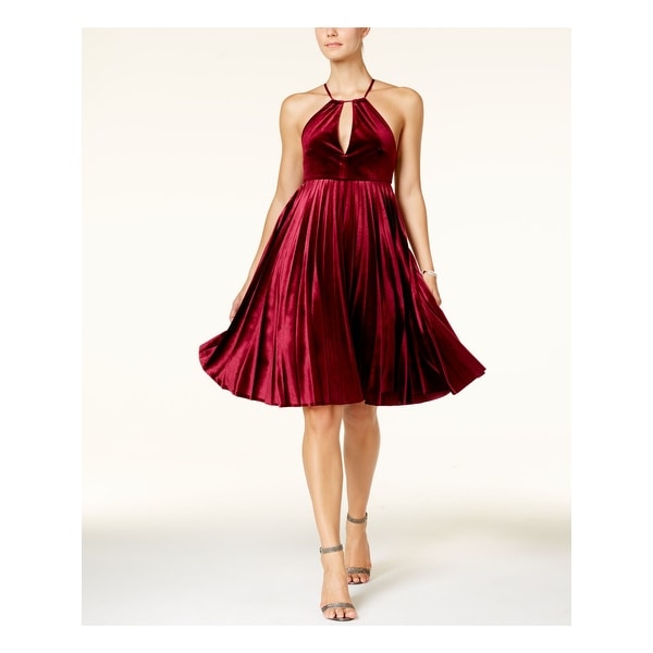 maroon silk dress above the knee