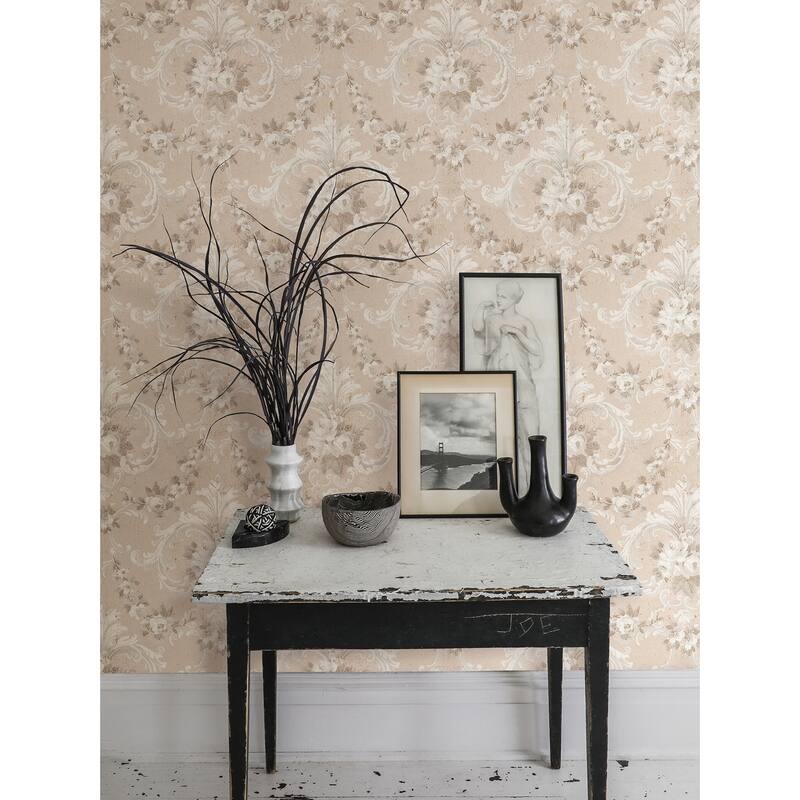Zio and Sons This Old Hudson Blush Rose Damask Wallpaper