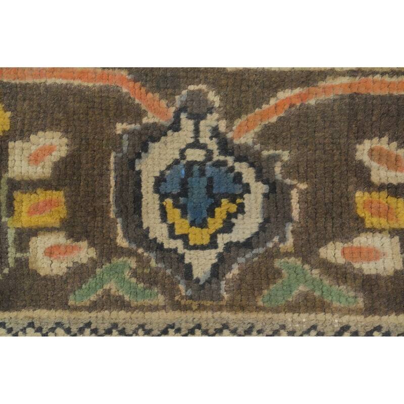 Hand Knotted Oriental 100% Wool Carpet Traditional Floral Green Tabriz Area Rug - 11' 0'' X 8' 6''
