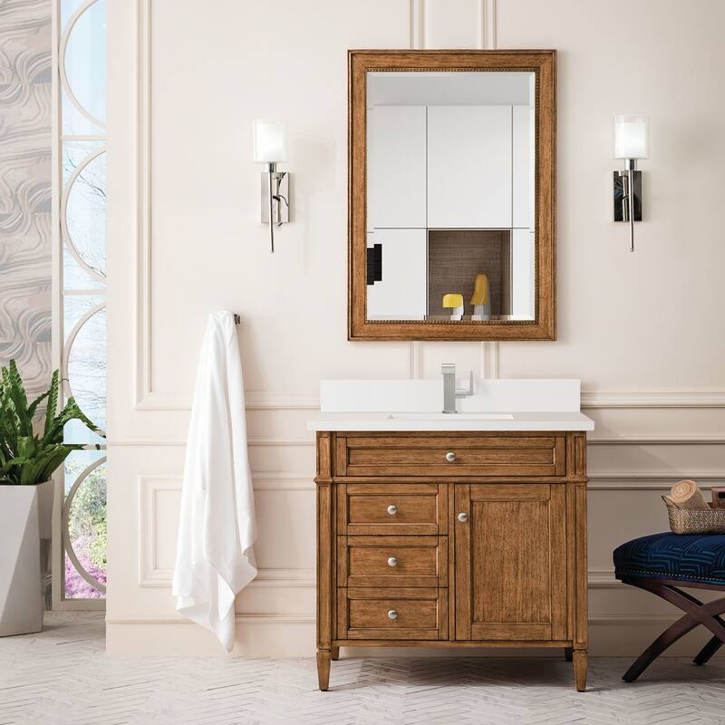 James Martin Vanities 650-V36-1WZ Brittany 36" Single Basin Poplar