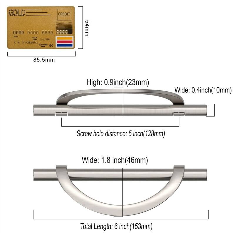 10 Pack Cabinet Pulls 5 Inch - 1"L x 1"W
