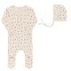 preview thumbnail 3 of 4, Ely's & Co. Garden Floral Print Collection - Footie + Bonnet Ivory Boy - 1 Month