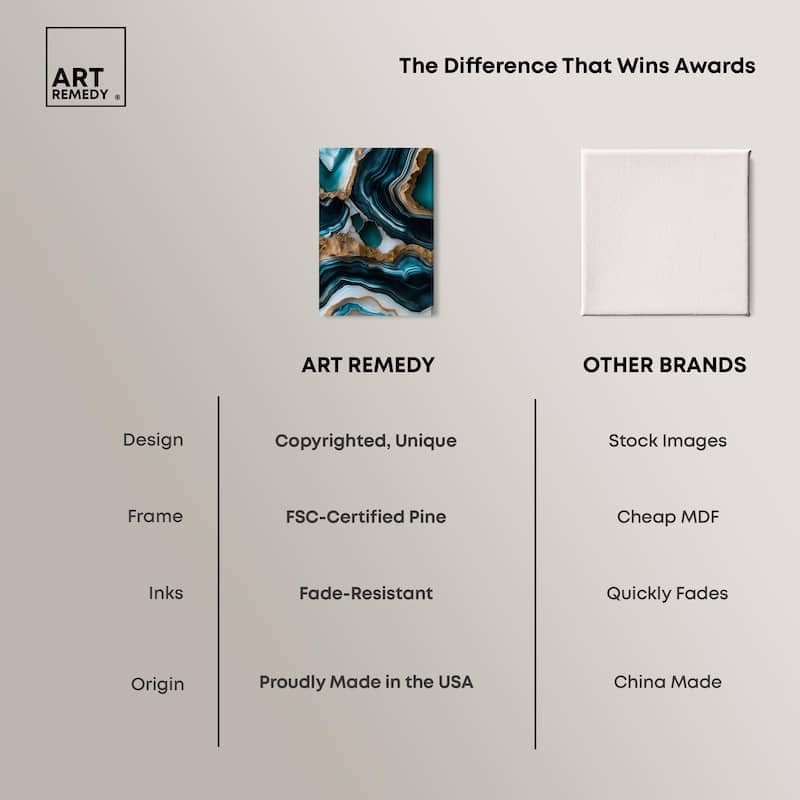 Teal Tectonic II Canvas by Art Remedy, Gallery Wrapped