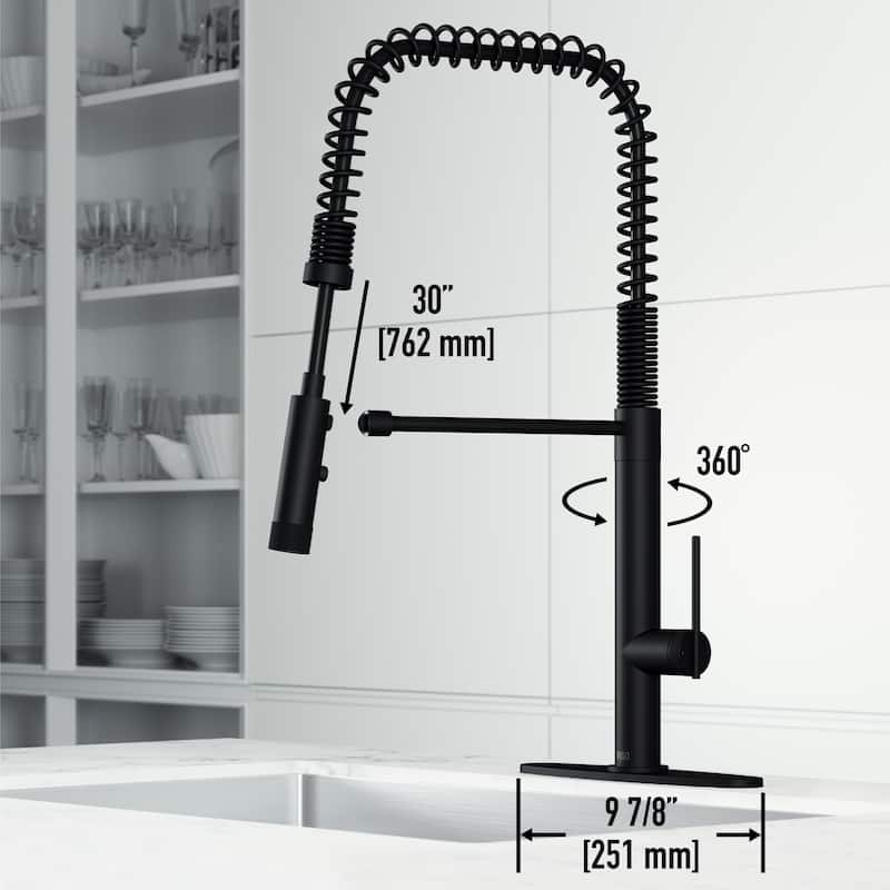 VIGO Sterling 23" H Single Handle Pull-Down Sprayer Kitchen Faucet
