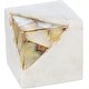 preview thumbnail 3 of 5, Oro Stone Paperweight with Mother of Pearl Detail - 4" x 4" x 4"