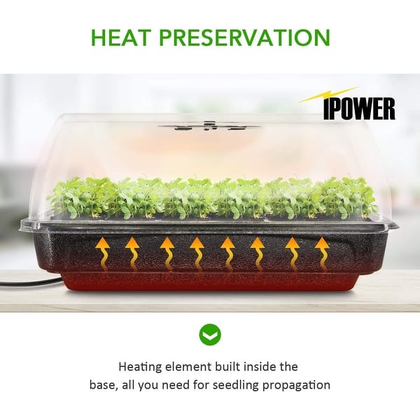 Heating Seed Starter Germination Kit Seedling Propagation Tray with