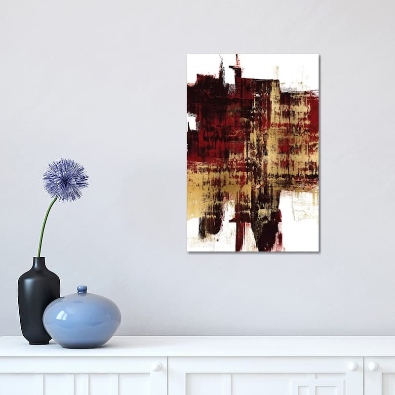 iCanvas "Kinetic Gold on Red II" by Alex Wise Canvas Print - 18x12x1.5