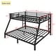 preview thumbnail 3 of 9, Metal Queen over King Bunk Bed for Teens and Adults, Space-Saving, Noise Reduced, Sturdy Construction & Safety Guaranteed, Black