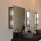 preview thumbnail 7 of 10, Barbier 2-Light 5.5 in W x 22.25 in H Modern Wall Sconce, Clear Glass, Dimmable, LED Compatible, Bathroom Vanity Full Back Plate