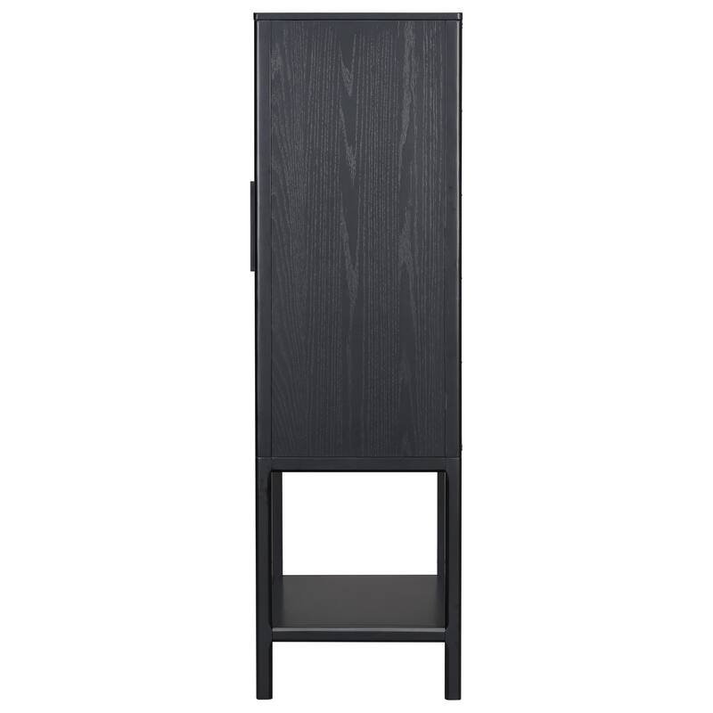 Sophisticated Oak Veneer Cabinet With Multiple Storage Functions,Suitable For Study,Entryway,Hallway,Living Room,Foyer