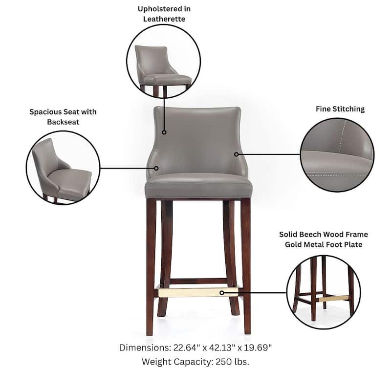 Manhattan Comfort Modern Shubert Upholstered Barstool