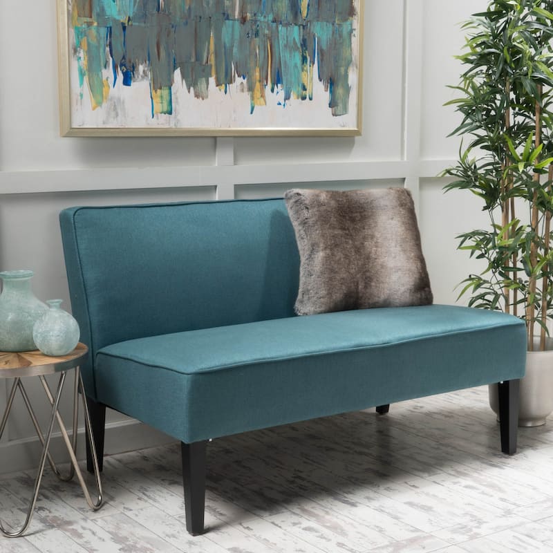 Dejon Fabric Loveseat by Christopher Knight Home - Dark Teal