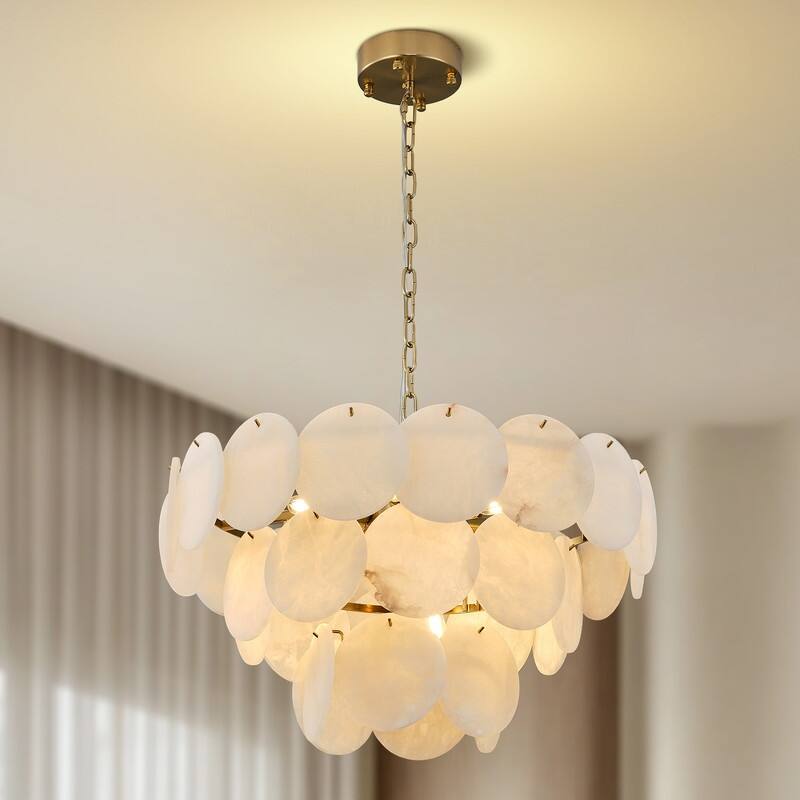 KAYLA Modern Natural Marble Living Room Chandeliers - 26in