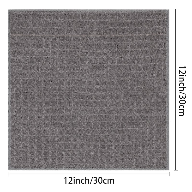 Waffle Weave Microfiber Kitchen Cleaning Cloth, Absorbent and Quick Drying Lint Free Dish Towels