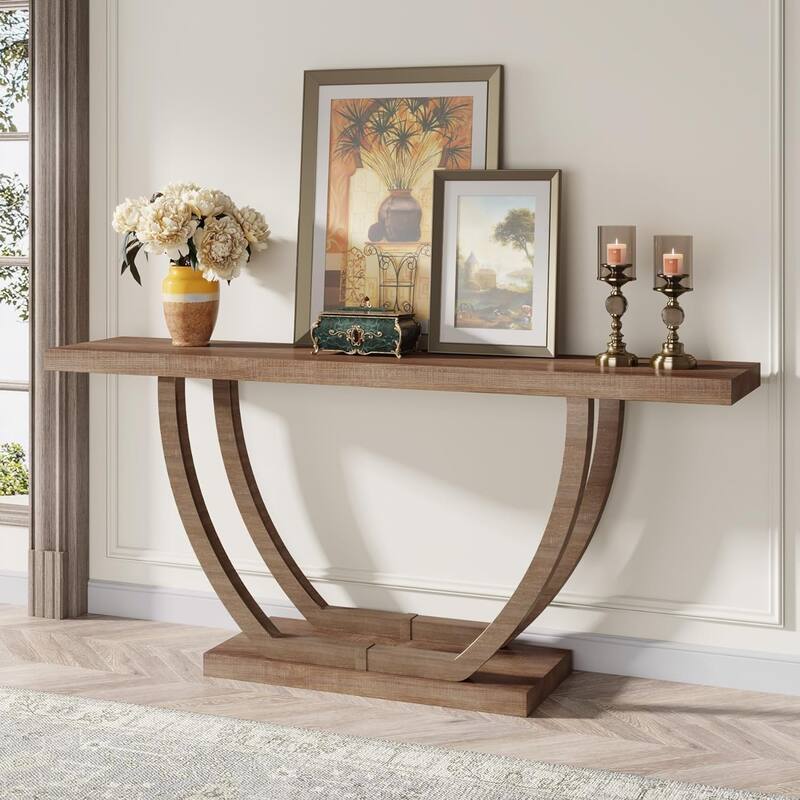 Console Entryway Table Farmhouse, 63 Inches Sofa Table for Entryway