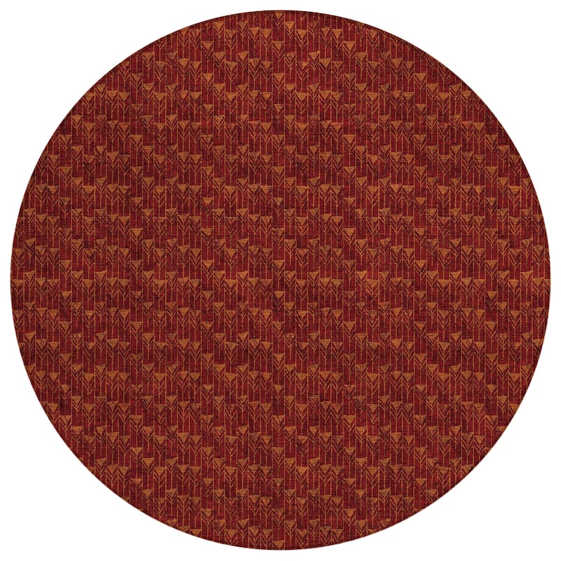 Machine Washable Indoor/ Outdoor Arrows Chantille Rug