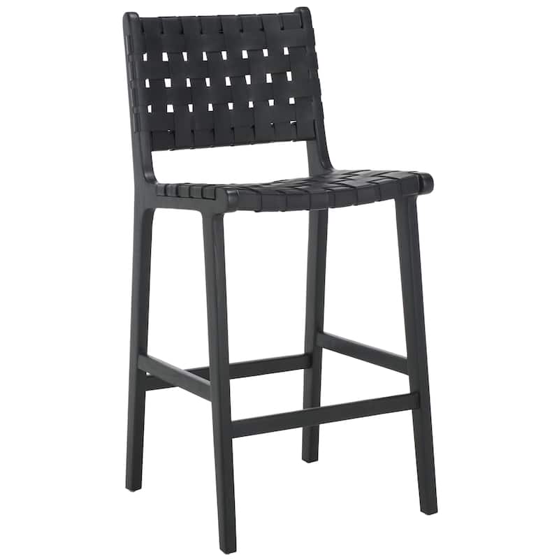 SAFAVIEH Home Adah 27-inch Leather Counter Stool - 20"Wx20"Dx41"H