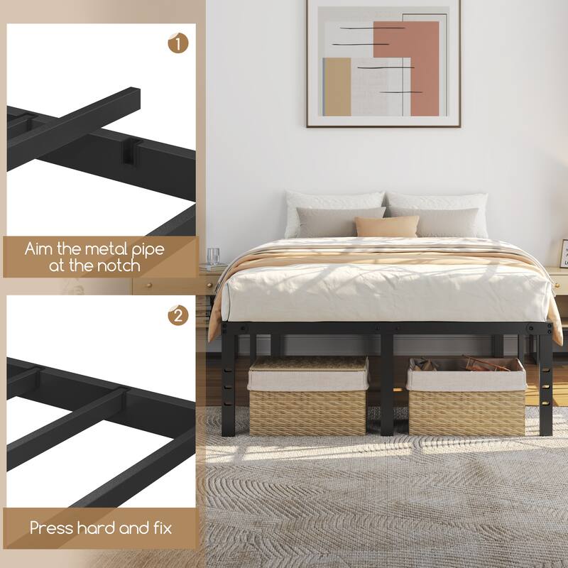 Yaheetech Metal Platform Bed Frame Mattress Foundation