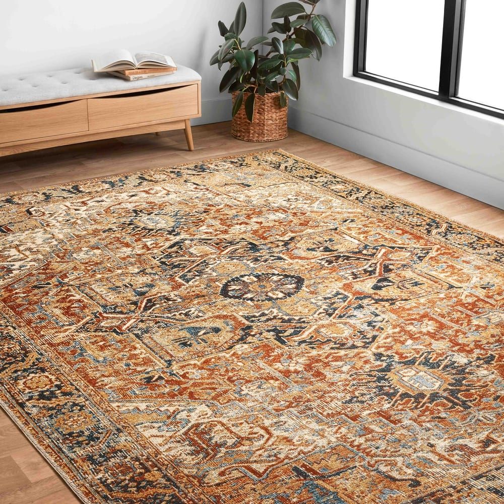 Alexander Home Luciano Oriental Indoor/ Outdoor Area Rug